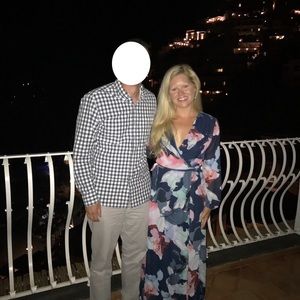 Bar III Printed Wrap Maxi Dress